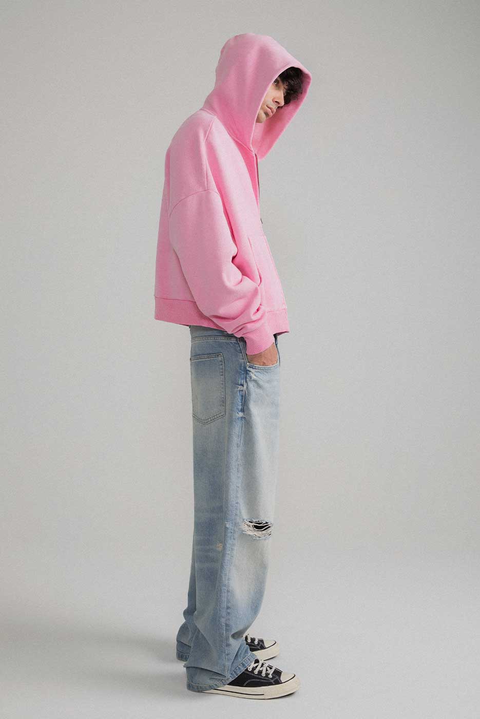ZIP RECTANGLE HOODIE - Image 9