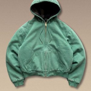 HOODED PETROL JACKET