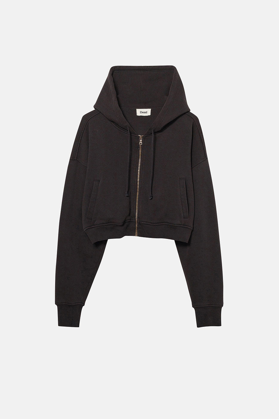 BABYDOLL CROP ZIP THERMAL HOODIE