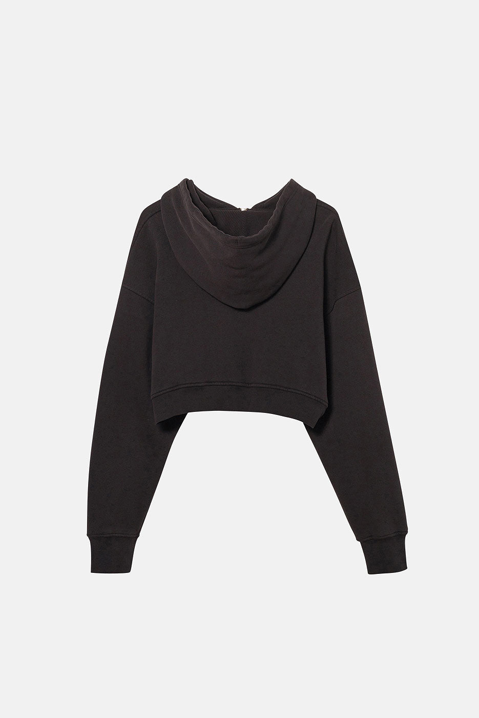 BABYDOLL CROP ZIP THERMAL HOODIE - Image 2