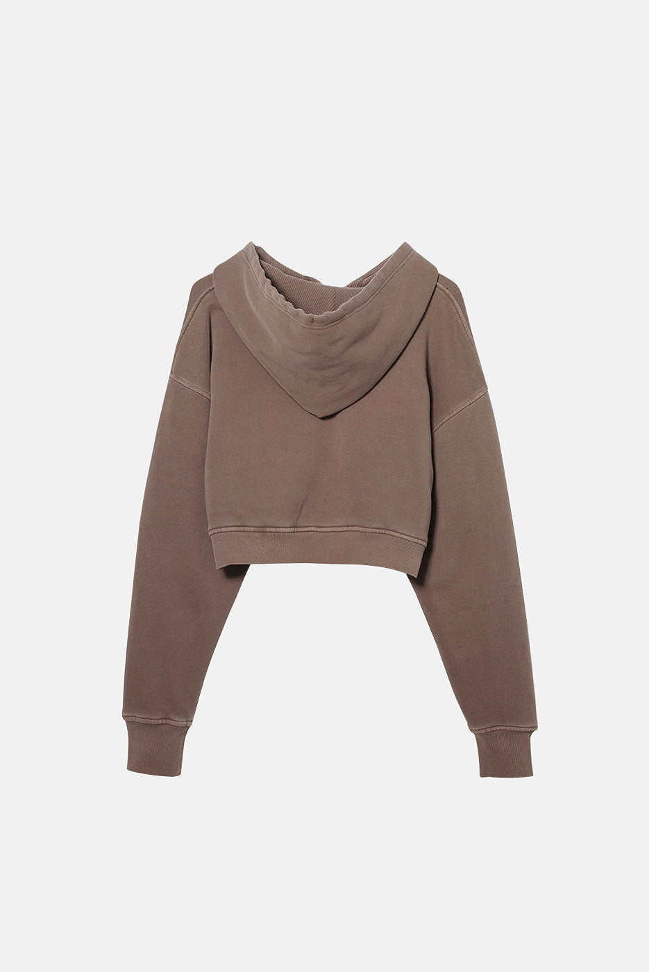 BABYDOLL CROP ZIP THERMAL HOODIE - Image 2