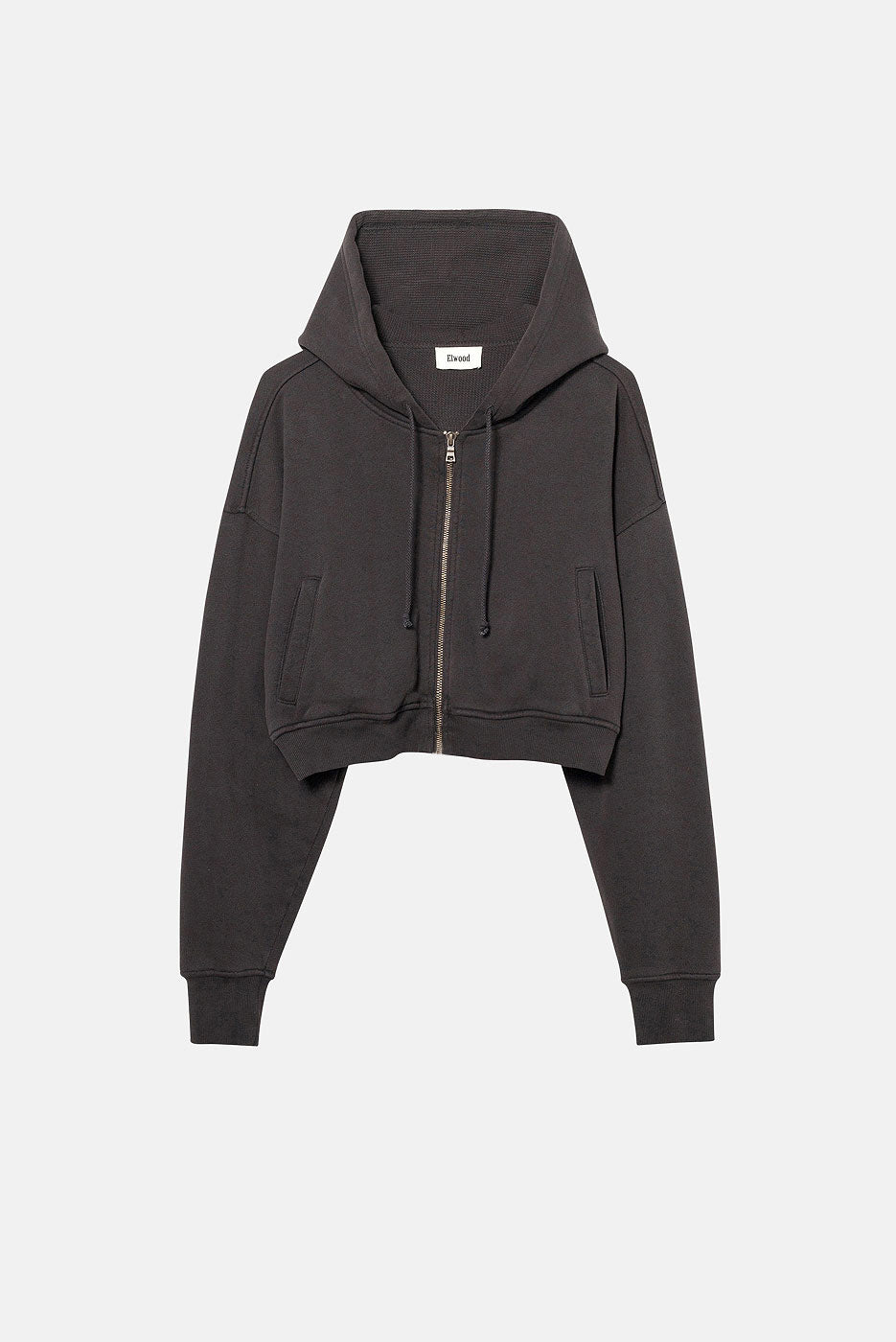 BABYDOLL CROP ZIP THERMAL HOODIE