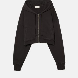 BABYDOLL CROP ZIP HOODIE