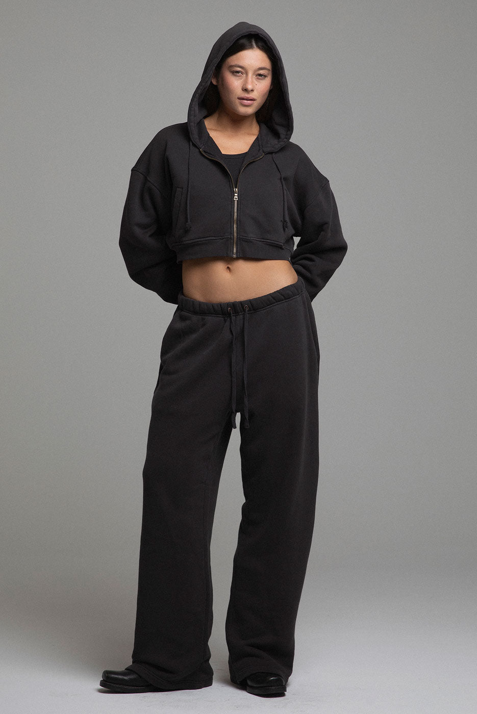 BABYDOLL CROP ZIP HOODIE - Image 3