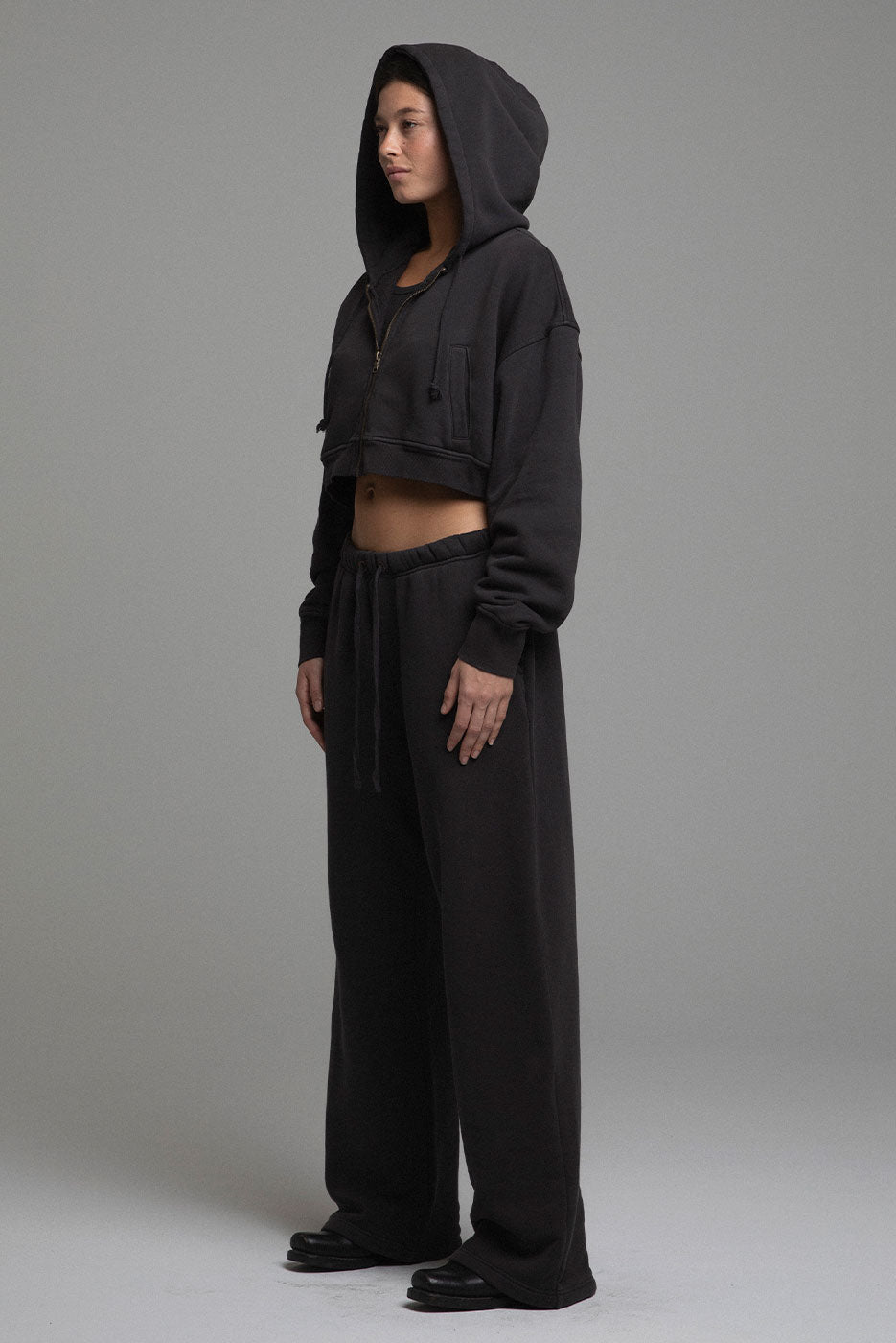 BABYDOLL CROP ZIP HOODIE - Image 4