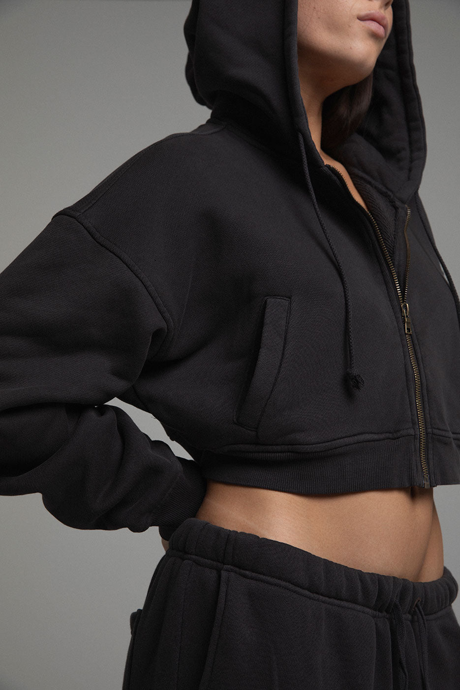 BABYDOLL CROP ZIP HOODIE - Image 5