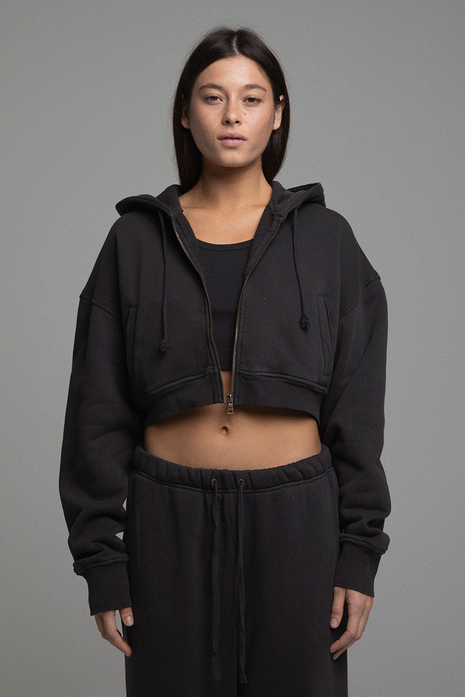 BABYDOLL CROP ZIP HOODIE - Image 6