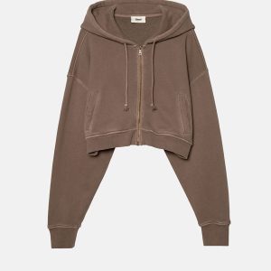 BABYDOLL CROP ZIP HOODIE