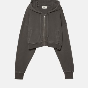 BABYDOLL CROP ZIP HOODIE