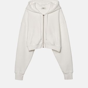 BABYDOLL CROP ZIP HOODIE